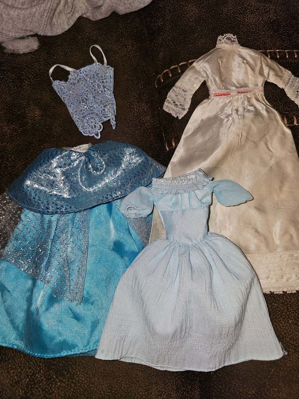 Vintage Fashion Doll Assorted Dresses and Outfits Lot of 4